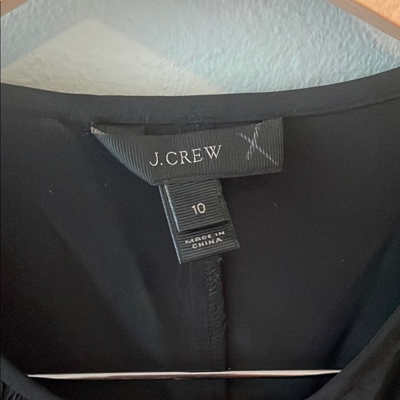 J Crew Silk Bell Sleeve Elegant Black Women's Top size 10 - Picture 2 of 6